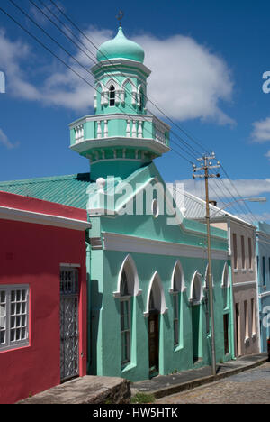 La Moschea Boorhaanol,Bo-Kapp,Quartiere Malay,Cape Town, Sud Africa Foto Stock