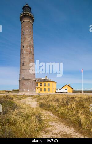 Danimarca, nello Jutland, Skagen, faro di Skagen Foto Stock