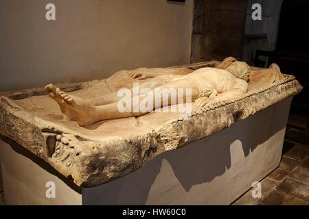 Francia, Morbihan, Auray, San Gildas Chiesa, Cristo giacente Foto Stock