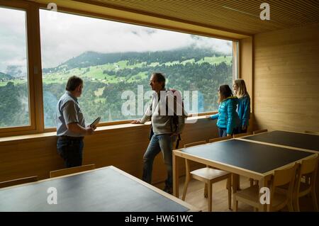 Austria Vorarlberg, grande valle Walser, Sankt Gerold, Municipio del cabinet Cukrowicz Nachbaur Architekten Foto Stock