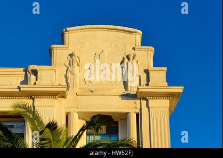 Francia, Alpes Maritimes, Nizza Promenade des Anglais, l'Hotel Palais de la Mediterranee Foto Stock