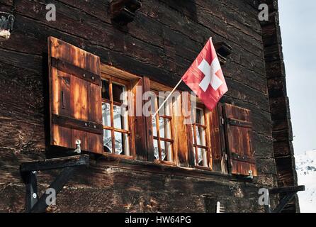 Swiss, Vallese, Herens valley, Evolene, la frazione Gouille Foto Stock