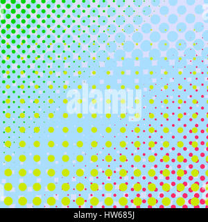Set di punti di mezzi toni. Sfondo colorato Foto Stock