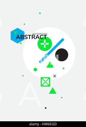 Abstract Poster geometrica Illustrazione Vettoriale