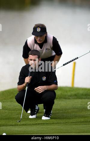 SERGIO GARCIA Bernhard Langer RYDER CUP 02 Europa capitano 24 Settembre 2002 Foto Stock