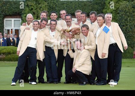 Vittorioso team europeo di RYDER CUP 02 29 Settembre 2002 Foto Stock