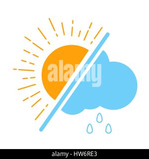 Icona giornata meteorologica. Icona di stile lineare Illustrazione Vettoriale