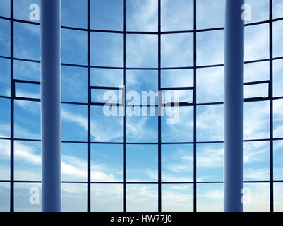 Immagine di Windows nel moderno edificio per uffici Foto Stock