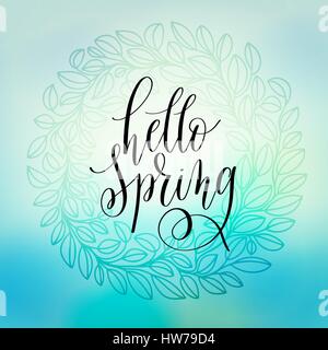 Ciao molla scritte a mano poster, calligrafia Illustrazione Vettoriale