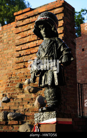 Varsavia, Voivodato Masoviano, Monumento al piccolo insidente, Podwale Street, designer Jerzy Jarnuszkiewicz, Child-Hero, Foto Stock