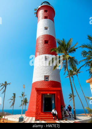 Faro a kovalam,Kerala, India Foto Stock