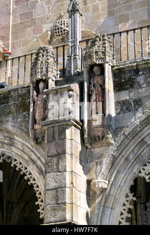 Particolare del sagrato della cattedrale di Braga Foto Stock