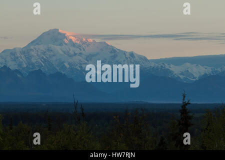 Denali all alba da Talkeetna, AK Foto Stock