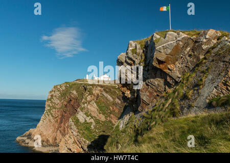 Faro di Dunree Head, Penisola di Inishowen, Irlanda. Foto Stock
