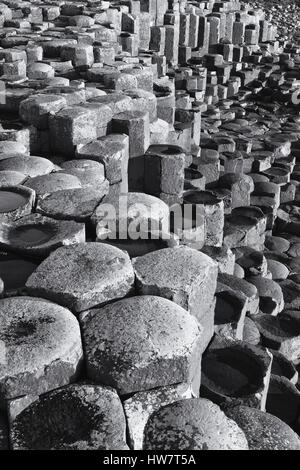 BUSHMILLS, IRLANDA DEL NORD- Ottobre 15, 2016: formazioni di basalto a Giant's Causeway. Foto Stock