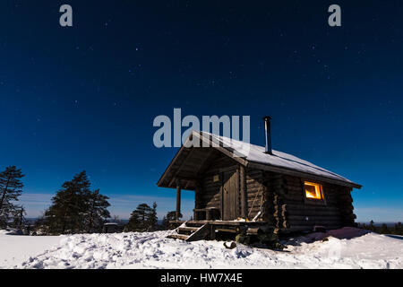 Aprire Kivalo wilderness hut Foto Stock