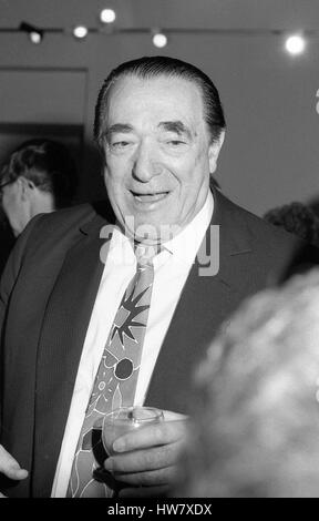 Robert Maxwell, presidente del gruppo specchietto quotidiani, partecipa a una conferenza stampa a Londra in Inghilterra il 17 aprile 1991. Foto Stock