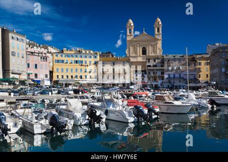 Francia, Haute Corse, Le Cap Corse, Bastia, Il Porto Vecchio Foto Stock