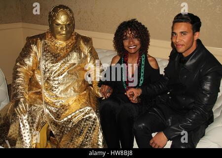 Hollywood, California, USA. Xvii Mar, 2017. Ho15890CHW.Arte cuori Fashion Los Angeles Fashion Week FallWinter 2017 .Il Beverly Hilton Hotel di Beverly Hills, CA.03172017.CEELO VERDE, Beverly Todd e ISIAH DAVISON . © Clinton H.WallacePhotomundo Foto internazionale Inc Credito: Clinton WallaceGlobe foto/ZUMA filo/Alamy Live News Foto Stock