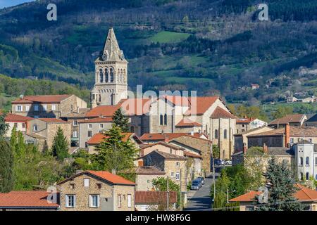 Francia, Loire, Pilat Parco Naturale Regionale, Pelussin, chiesa romanica Notre-Dame-Sous-Terre Foto Stock