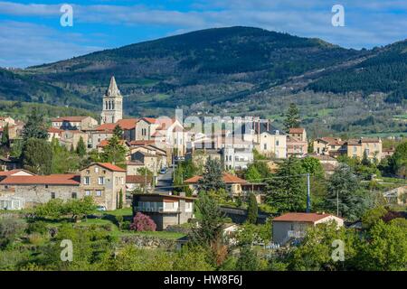 Francia, Loire, Pilat Parco Naturale Regionale, Pelussin, chiesa romanica Notre-Dame-Sous-Terre Foto Stock