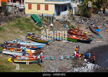 Dominica, Roseau, Grand Bay Area, Fond San Jean vista città Foto Stock