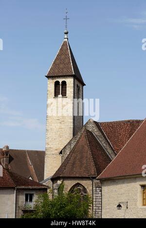 Francia, Haute Saône, Marnay, Saint Symphorien chiesa datato XII secolo Foto Stock