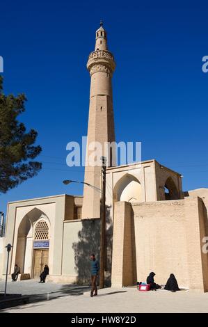 Iran, provincia di Isfahan, Dasht-e Kavir deserto, città di Nain noto anche come Naein, Moschea Jameh di stile Khorasani è uno dei più antichi (IX secolo) in Iran e ancora in uso Foto Stock