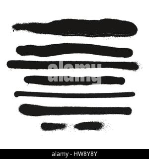 I tratti di pennello impostato Illustrazione Vettoriale
