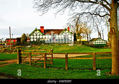 Murton Park stazione ferroviaria, Murton, Derwent valley Light Railway Foto Stock