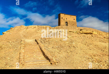 Tradizionale casa di argilla in Ait Ben Haddou village, patrimonio UNESCO in Marocco Foto Stock
