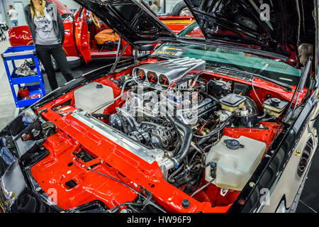 Mosca - Agosto 2016: Pontiac Firebird 1989 PRESENTATO A MIAS Moscow International Automobile Salon il 20 agosto 2016 a Mosca, in Russia. Foto Stock