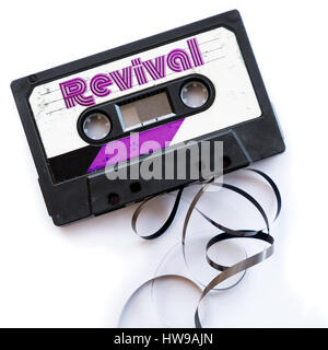 Revival della musica da discoteca generi musicali audio tape label Foto Stock