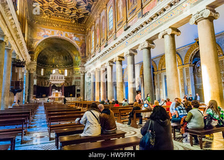 Basilica di Santa Maria in Trastevere. Roma, Lazio, l'Italia, l'Europa. Foto Stock