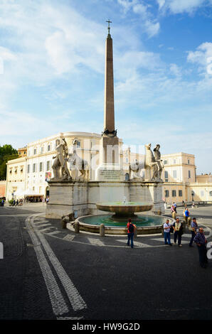 Del Quirinale obelisco. Piazza del Quirinale. Roma, Lazio, l'Italia, l'Europa. Foto Stock