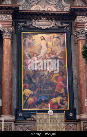 L'altare della risurrezione di Cristo, il Duomo di Salisburgo il 13 dicembre 2014 a Salisburgo, Austria. Foto Stock