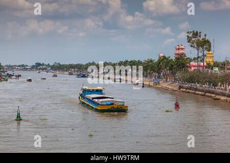 Il Vietnam, il Delta del Mekong, Sa Dec, Sa Dec River Foto Stock