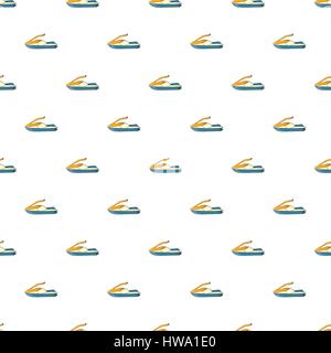 Jet ski pattern, stile cartoon Illustrazione Vettoriale