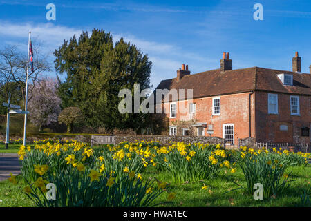 Autore Jane Austen's ( 1775-1817 ) casa del villaggio di Chawton ,East Hampshire dove ha trascorso gli ultimi otto anni della sua vita è oggi un museo. Foto Stock