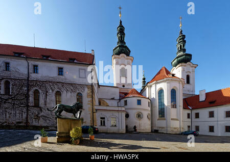 Repubblica ceca, Boemia centrale, Praga centro storico sono classificati come patrimonio mondiale dall' UNESCO, distretto di Strahov, il monastero di Strahov, la chiesa Foto Stock