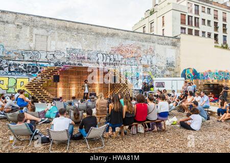 Francia, Parigi (75), il Wasteland (La Friche) Richard Lenoir aperto dal 09/07/2016 al 05/11/2016 è un effimero posto con bar, ristoranti, entertai Foto Stock