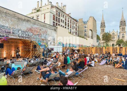 Francia, Parigi (75), il Wasteland (La Friche) Richard Lenoir aperto dal 09/07/2016 al 05/11/2016 è un effimero posto con bar, ristoranti, entertai Foto Stock