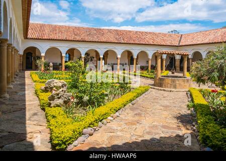 La Colombia, Boyaca reparto, attorno a Villa de Leyva, Ecce Homo convento del Santo, il chiostro Foto Stock