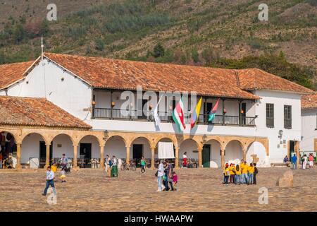 La Colombia, Boyaca reparto, Villa de Leyva, una città coloniale Foto Stock