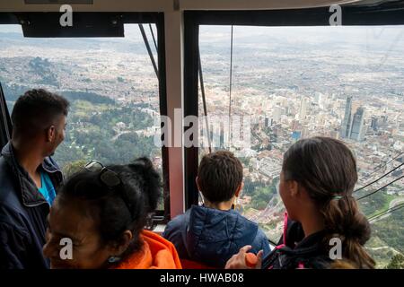 La Colombia, Cundinamarca dipartimento, Bogotà, funivia per accedere a Monserrate (3152 m) Foto Stock