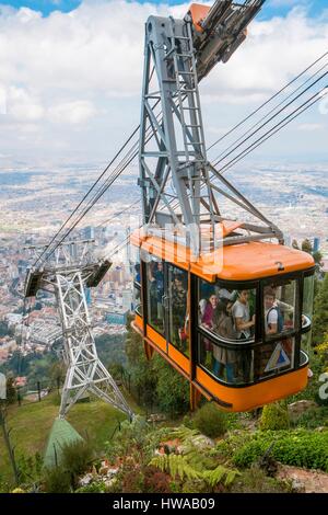 La Colombia, Cundinamarca dipartimento, Bogotà, funivia per accedere a Monserrate (3152 m) Foto Stock