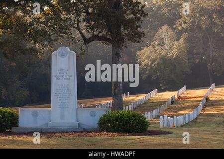 Stati Uniti, Georgia, Andersonville, Andersonville National Historic Site, sito di pugno era della Guerra Civile per prigionieri di guerra camp, memoriale alla ex U Foto Stock