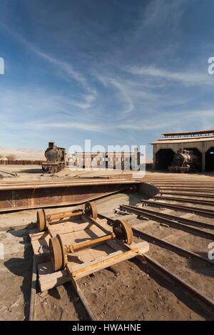 Il Cile, Baquedano, stazione ferroviaria e museo Foto Stock