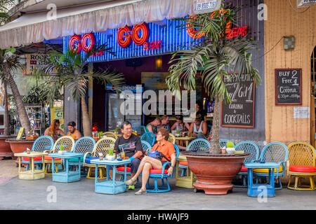 Il Vietnam, a sud est della regione, città di Ho Chi Minh (Saigon), District 1, Pham Ngu Lao quartiere dei backpacker Foto Stock