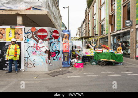 I resti di 250-anno-vecchio Berwick street market di Soho, London, Regno Unito Foto Stock